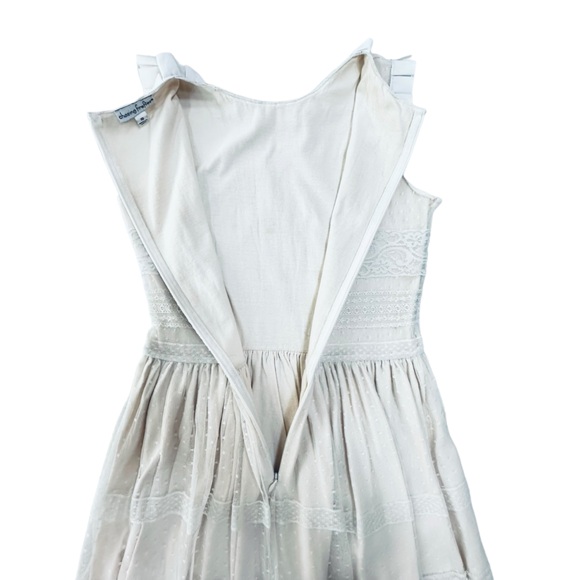 Chasing Fireflies Lace Ivory Midi Dress Unique Sleeveless Girls Size 10 - Picture 4 of 12
